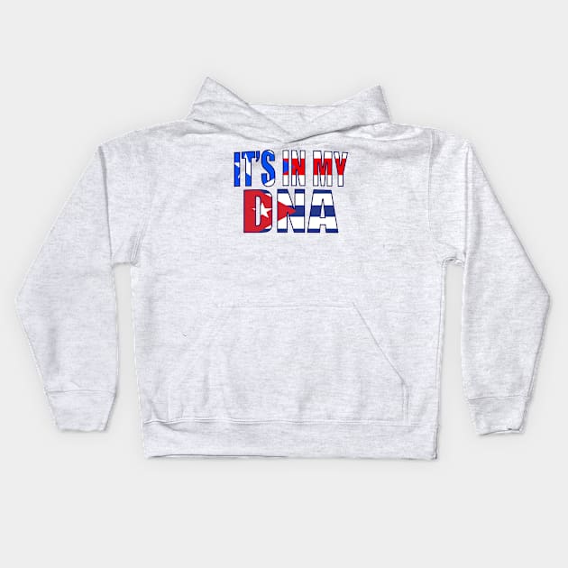 Puerto Rican And Cuban Mix DNA Heritage Flag Gift Kids Hoodie by Just Rep It!!